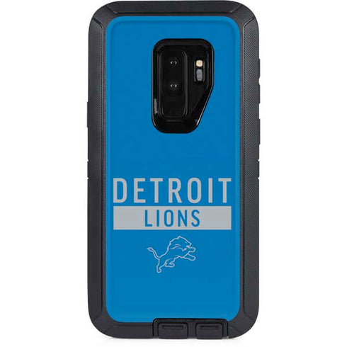 NFL Detroit Lions Blue Performance Series Otterbox Defender Galaxy Skin
